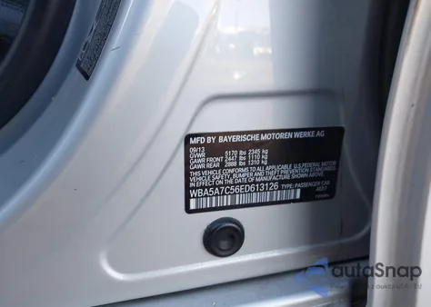 2014 BMW 528I xDrive из США, поврежденный, VIN WBA5A7C56ED613126